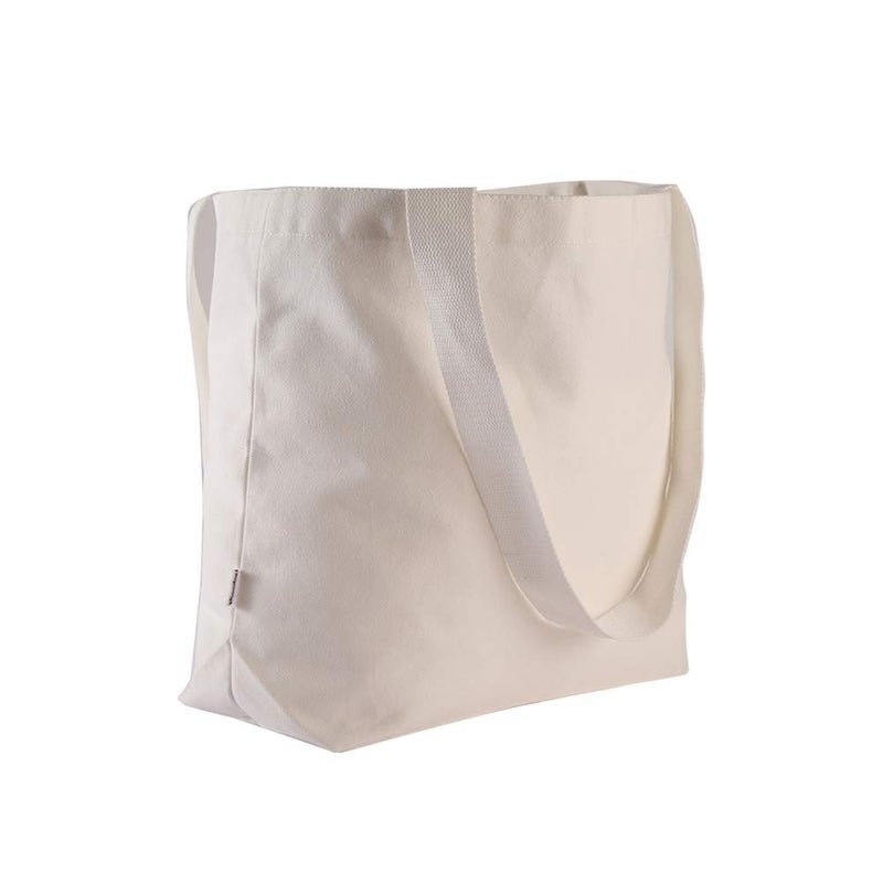 Augbunny Durable 100% Cotton 12oz Canvas Heavy Duty Extra Large Grocery Bag Beach Tote Shopping Bag Multi Purpose Tote. - Image 1